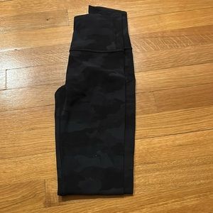 Lululemon align leggings, 28 inch black camo
